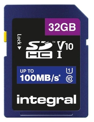 INTEGRAL - Kad Memori SDHC UHS U1 Kelajuan Tinggi V10 100MB/s, 32GB - Image 1 of 2