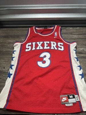 Allen Iverson 1977 Philadelphia 76ers Nike NBA Retro Jersey Medium mens - Image 1 of 4