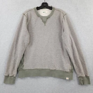 Wellen Pullover Herren Gr. Medium M Grün Hanf Rundhals Langarm Gestreift - Bild 1 von 11