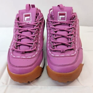 Fila Disruptor II Premium Damen 10M Chunky Plateau Sneaker - Magenta Pink - Bild 1 von 11