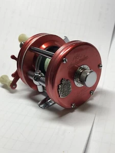 454117 Fully Serviced Red 4 Screw Abu Garcia Ambassadeur 5000 Vintage Reel &Case - Picture 1 of 12