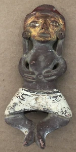Vintage MADE IN MEXICO Pottery Folk Art Man / Lady Figure - Picture 1 of 6