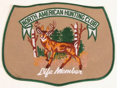 NORTH AMERICAN HUNTING CLUB DERR HUNTING LIFE MEMBER LARGE BUCK PATCH COLORFUL ! - Image 1 of 2