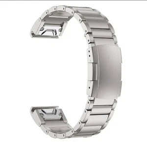 Edelstahl Armband QuickFit für Garmin Fenix 7X 7 6X Pro 5X 3HR / Amazfit Falcon - Bild 1 von 3
