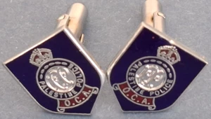 Palestine Police Pair of Cuff Links London Badge Button Co - Picture 1 of 6