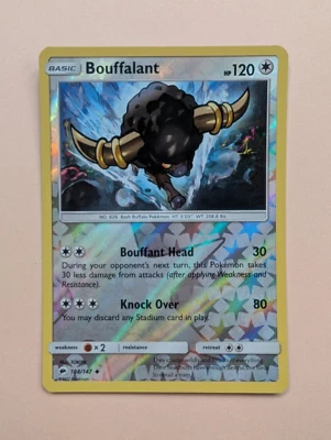 Bouffalant 108/147 Reverse Holo - 2017 - Sun & Moon Burning Shadows - Image 1 of 2