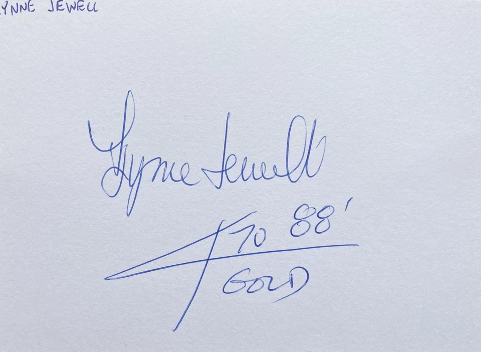 Lynne Jewell signed Autogramm 15x10 Blankokarte original Olympisches Gold Segeln - Bild 1 von 1