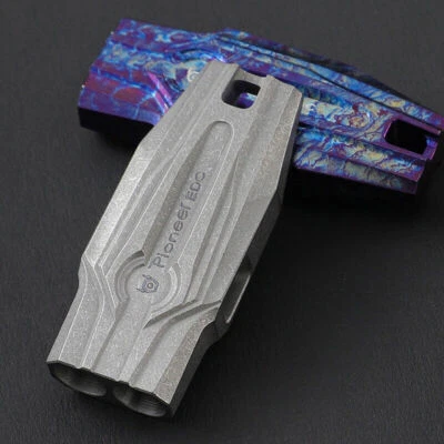 Titanium Alloy Double Tube Whistle 120DB Outdoor Survival EDC SOS High Frequency - Image 1 of 4