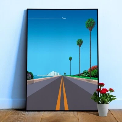 Florida, USA — City Pop art, retrowave/vaporwave poster, 1980s wall decor - Image 1 of 4