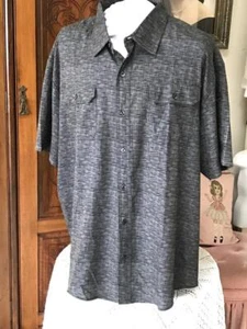 Men's NEW Kenneth Cole Reaction SS Charcoal Casual Button Down Shirt ~ Size 3X - Picture 1 of 8