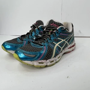 Asics Shoes Womens Sz 8 Gel Kayano 19 Running Sneakers Blue Low Top Athletic - Picture 1 of 9