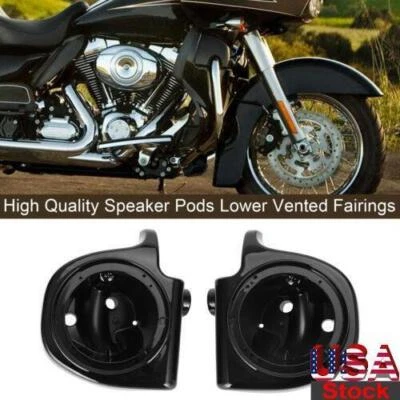 Speaker Pods Box Boxes 6.5" for Road King Touring Lower Vented Fairings 93-13 #3 Foto 1 de 4