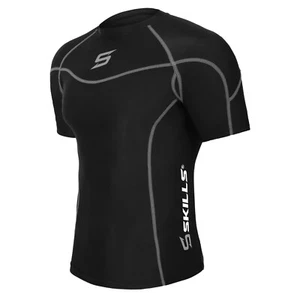 Mens-Compression-Armour-Base-Layer-Top-Half- Sleeve Thermal Gym Sports Shirt - Picture 1 of 12