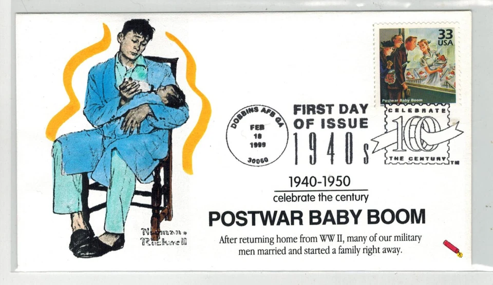 DYNAMITE HANDPAINTED / TINTED CELEBRATE CENTURY 1940s POST WW2 BABY BOOMERS - Image 1 of 1