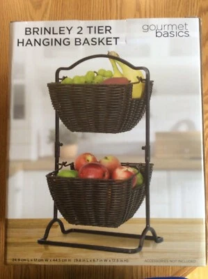 Gourmet Basics by Mikasa Brinley Fruit Basket, Countertop, Black - Image 1 of 3