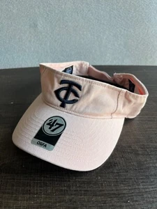 Minnesota Twins Genuine Merchandise 47 Brand Visor Hat Cap Strapback Pink - Picture 1 of 8