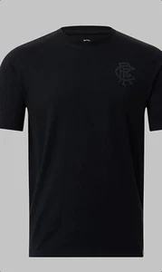 Glasgow Rangers genuine castore  Men's Travel T-Shirt - Black medium bnwt - Picture 1 of 2