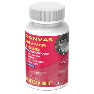 Capó de techo convertible rojo lona tinte reviver, restaura color a telas 1 LT - Imagen 1 de 14