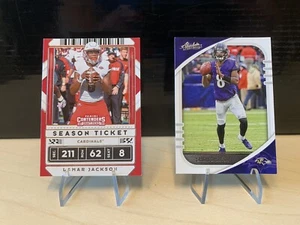 Lamar Jackson 2 Karten Lot 2020 Absolut #85 2020 Anwärter #61 - Bild 1 von 2