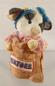 Statuina Mary's Moo Moos Mucca Vincendo da un Country Mile 1994 Enesco 12536 Ragazza - Foto 1 di 6