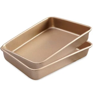 2 Pack 11 Inch Baking Sheet Pans Deep Size Baking Pan Nonstick Cookie Sheet B... - Picture 1 of 7