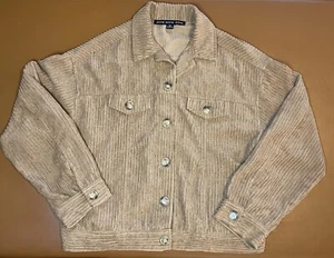 HYFVE Lightweight Jacket in Tan Brown, Ladies Size M Button Front, Long Sleeves - Picture 1 of 7