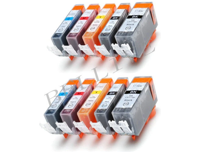 BELLIVESTORE KIT 10 Cartucce per Canon CLI-526 PGI-525 PIXMA MG5350 IP4850 MG5150 MG5250