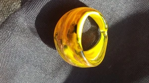 Ring Glas Unikat Handarbeit Murano -Art Größe 61 (19,4) - Bild 1 von 4