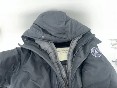Chaqueta Abrigo Parka Abercrombie & Fitch Hombre Pequeña Negra Foto 1 de 4