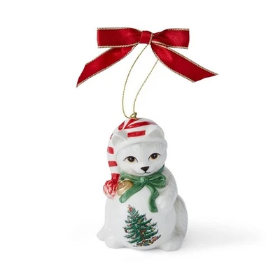 NEW BNIB Spode Christmas Tree. Playful Kitten Caeramic Ornament. Cute Cat Bauble - Image 1 of 4
