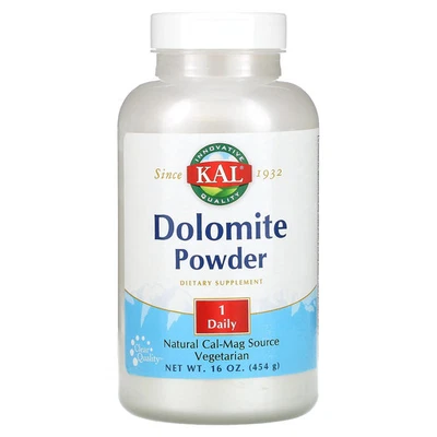KAL Dolomite Powder 16 oz 454 g Vegetarian - Image 1 of 2