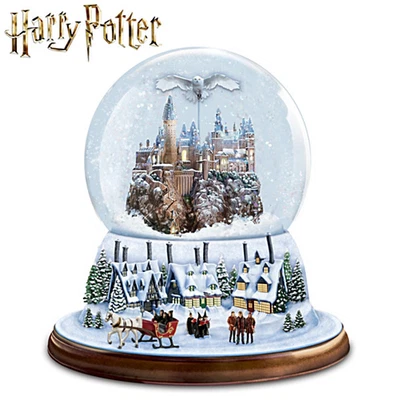 THE BRADFORD EXCHANGE Bradford Harry Potter I'd Rather Stay At HOGWARTS Christmas Musical Snow Globe
