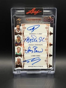 2024 Leaf Signature Series S8 Auto CURRY MAGIC BIRD SHAQ NASH ERVING WEST ISIAH - Picture 1 of 2