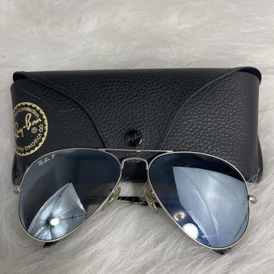 Gafas de sol Ray-Ban RB3025 Aviator Mirror con marco metálico plateado + estuche  Foto 1 de 4