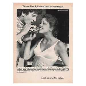 Playtex Free Sprit Bra Look Natural Not Naked Vintage Magazine Print Ad 1979 - Picture 1 of 1