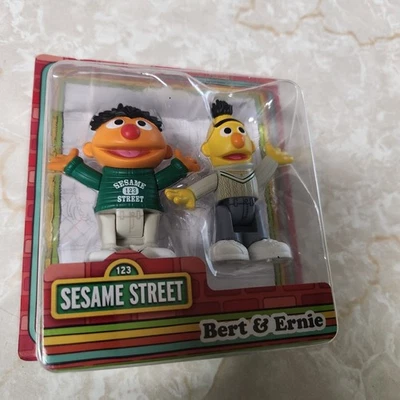 Just Play Sesame Street Friends 2 Pack Bert & Ernie 3" Posable Figures Toy New - Image 1 of 4