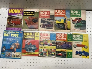 Vintage Hot Rod Magazine Lot 1953 1954 Rod & Custom Honk How To Build Race Book - Bild 1 von 11