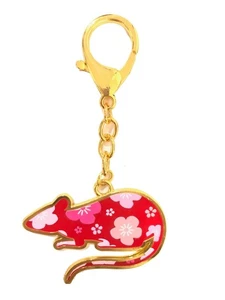 2026 Feng Shui Chinese Astrology Ally Pig Rat Amulet Keychain - Picture 1 of 1