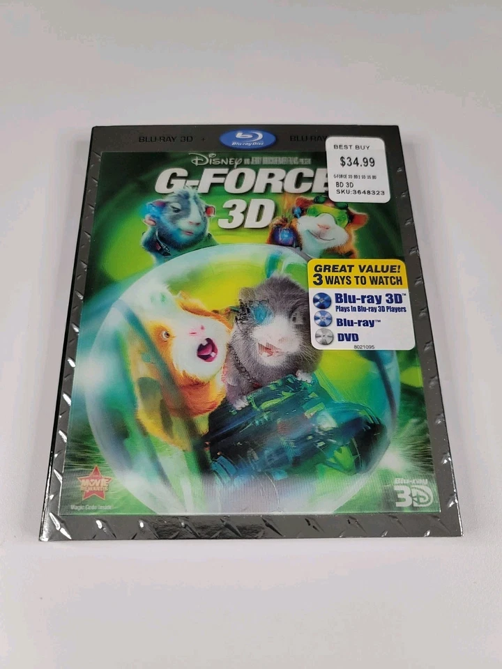 G-Force 3D: w/Lenticular Slipcover Rare & OOP (Blu-ray 3D/Blu-ray/DVD 2011) New  - Image 1 of 4