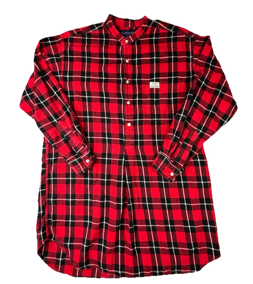 Polo Ralph Lauren Women's Shirt Size Small Red Plaid Tunic Flannel Sleep pajama - Image 1 of 4