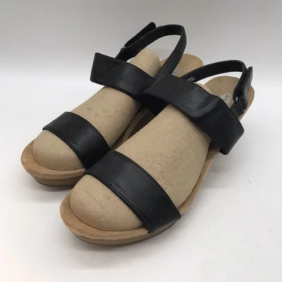 Sandalias de tacón de cuña Dr. Scholl's de bronce para mujer 10M negras veganas zapatos con cordones Foto 1 de 4