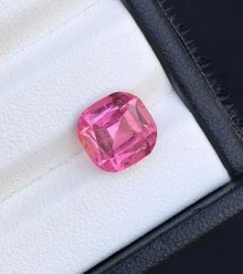 4 Carats Natural Pink Tourmaline,  Cushion Cut, Hand Faceted - Picture 1 of 1
