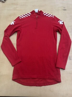 Camiseta deportiva de ciclismo Descente para hombre 1/4 cremallera manga larga roja talla M Japón Foto 1 de 4