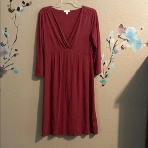 Garnet Hill Strickkleid mit gerafftem V-Ausschnitt S - Bild 1 von 5