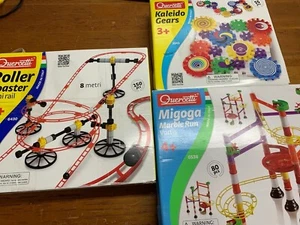 Quercetti Toy LOT Of 3 6430 Mini Rail 6538 Marble Run 2341 Kaleido Gears - Picture 1 of 12