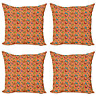 Ambesonne Cactus Cushion Cover Set Of 4 For Couch And Bed In 4 Sizes