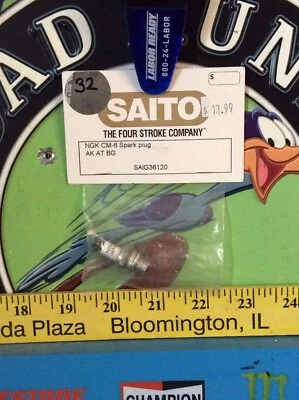 Bujía Saito/NGK SAIG36120 CM-6: AK, AT, BG, BO, BP, CC NewInPack 🇺🇸Enviado Foto 1 de 2