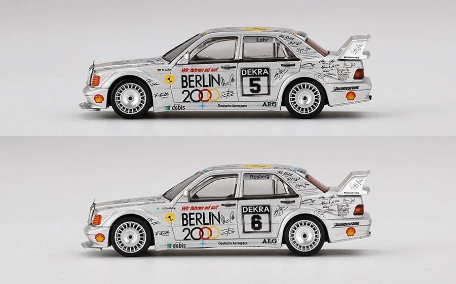1:64 Mini GT Mercedes Benz 190E Evolution II Berlin DTM 196 Lohr 197 Rosberg EVO - Image 1 of 1