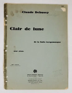 Claude Debussy CLAIR DE LUNE de la suite bergamasque Pour Piano Sheet Music - Picture 1 of 6
