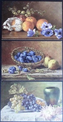 ARTIST FRUIT STUDIES Collection of 3 Postcards c1910 by Hildesheimer & Co 5265 - Image 1 of 4